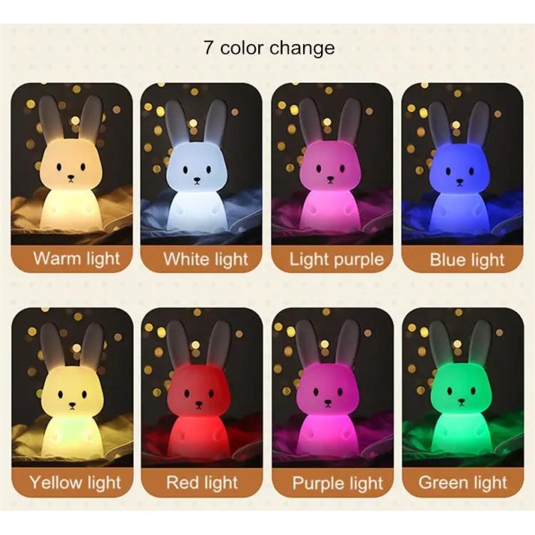 Big Face Rabbit Silicone Night Light