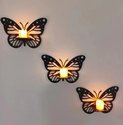 Butterfly Wall Candle Holders – Decorative 3D Butterfly Wall Lights