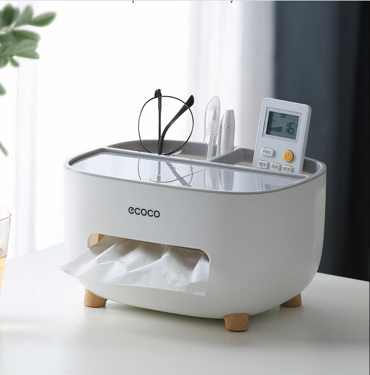 ECOCO Multifunctional Tissue Box & Desk Organizer