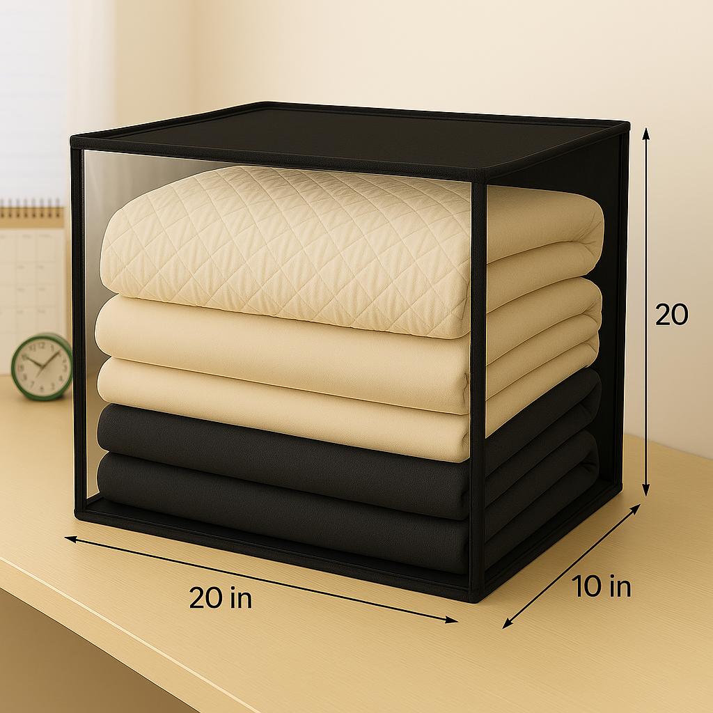 Foldable Clothes Storage Organizer – Multi-Layer Wardrobe Shelf