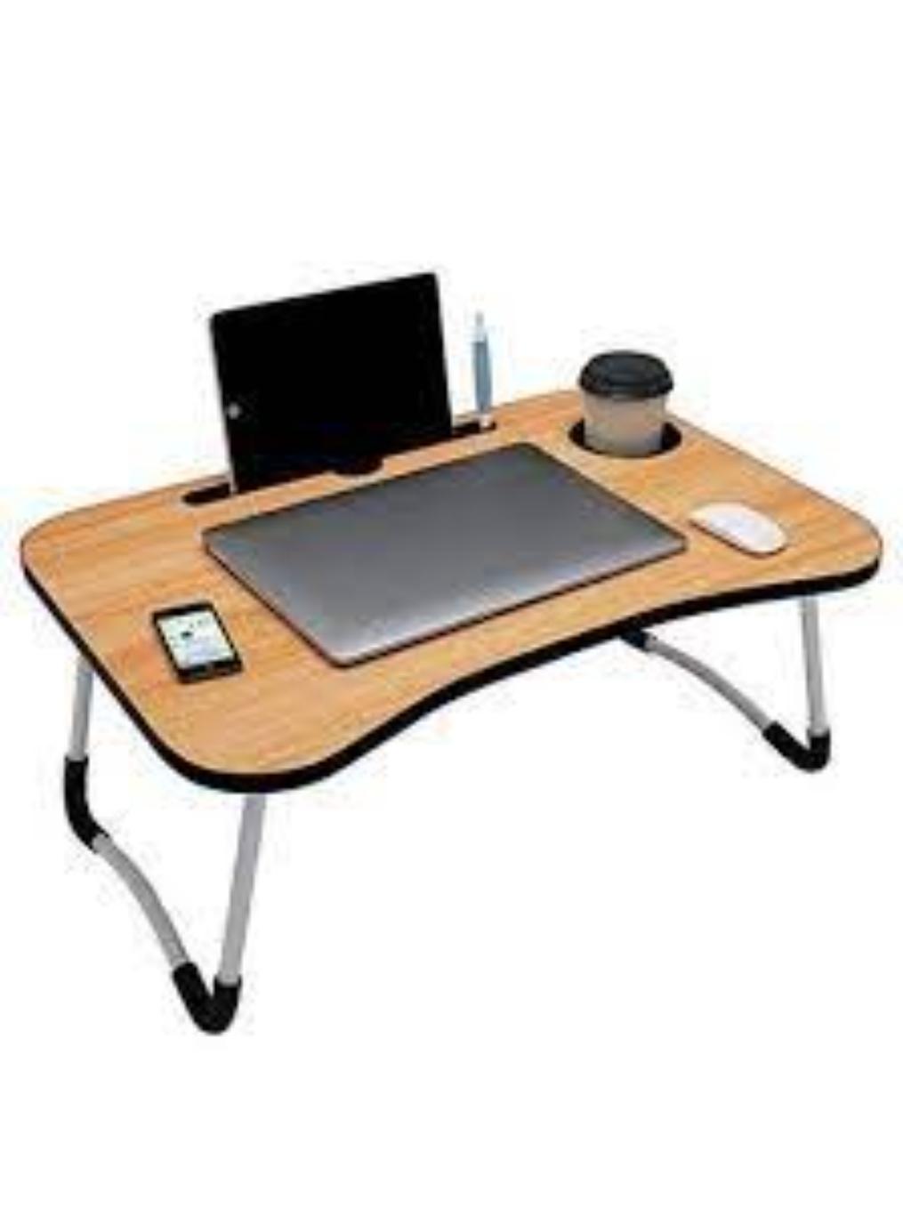 Foldable Laptop Bed Table | Portable Study & Work Table with Tablet Stand