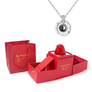 "I Love You" Projection Necklace With Gift Box