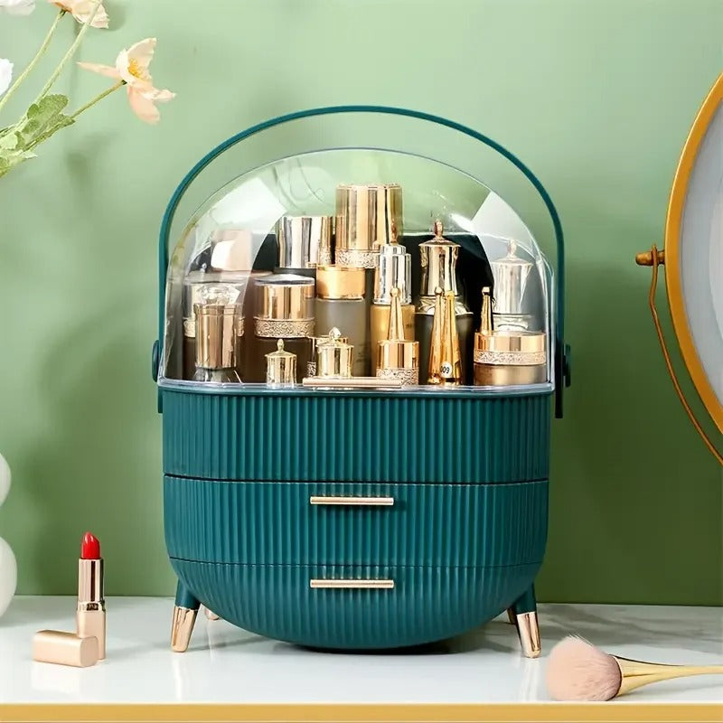 Luxury Cosmetic & Skincare Organizer with Transparent Cover & Drawers