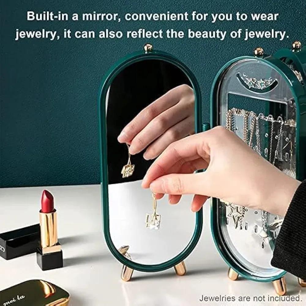Luxury Foldable Jewelry Organizer with Mirror