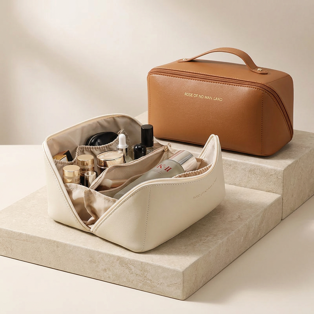 Premium Multi-Compartment Travel Cosmetic Organizer