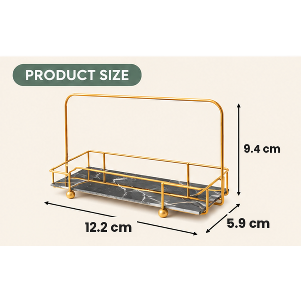 Golden Arc Vanity Stand with Arc Handle