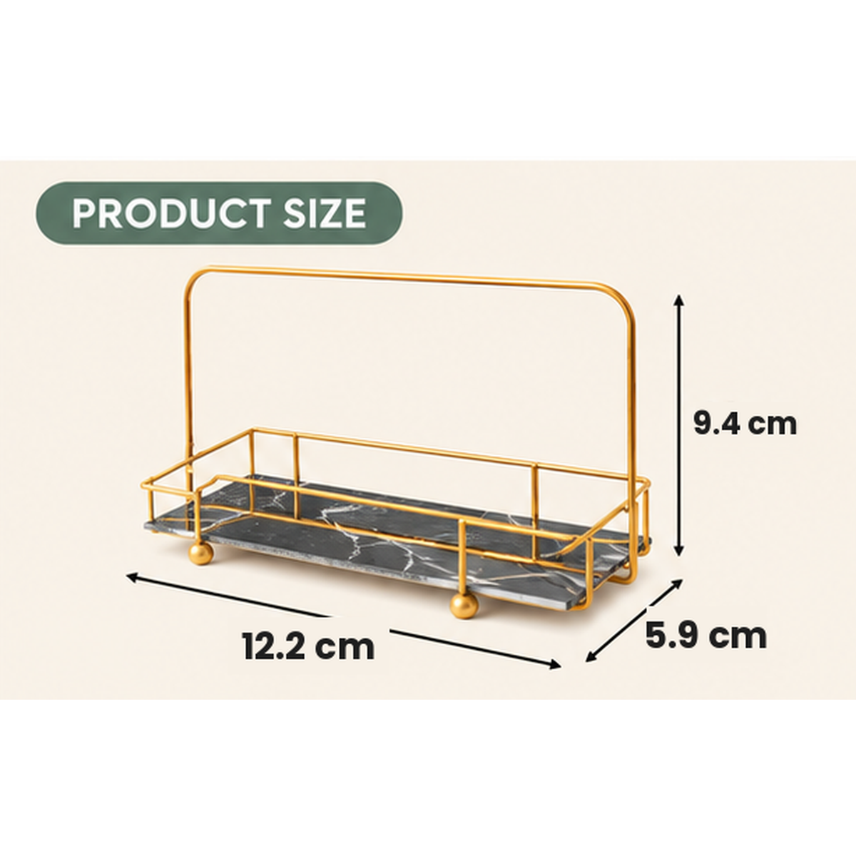 Golden Arc Vanity Stand with Arc Handle