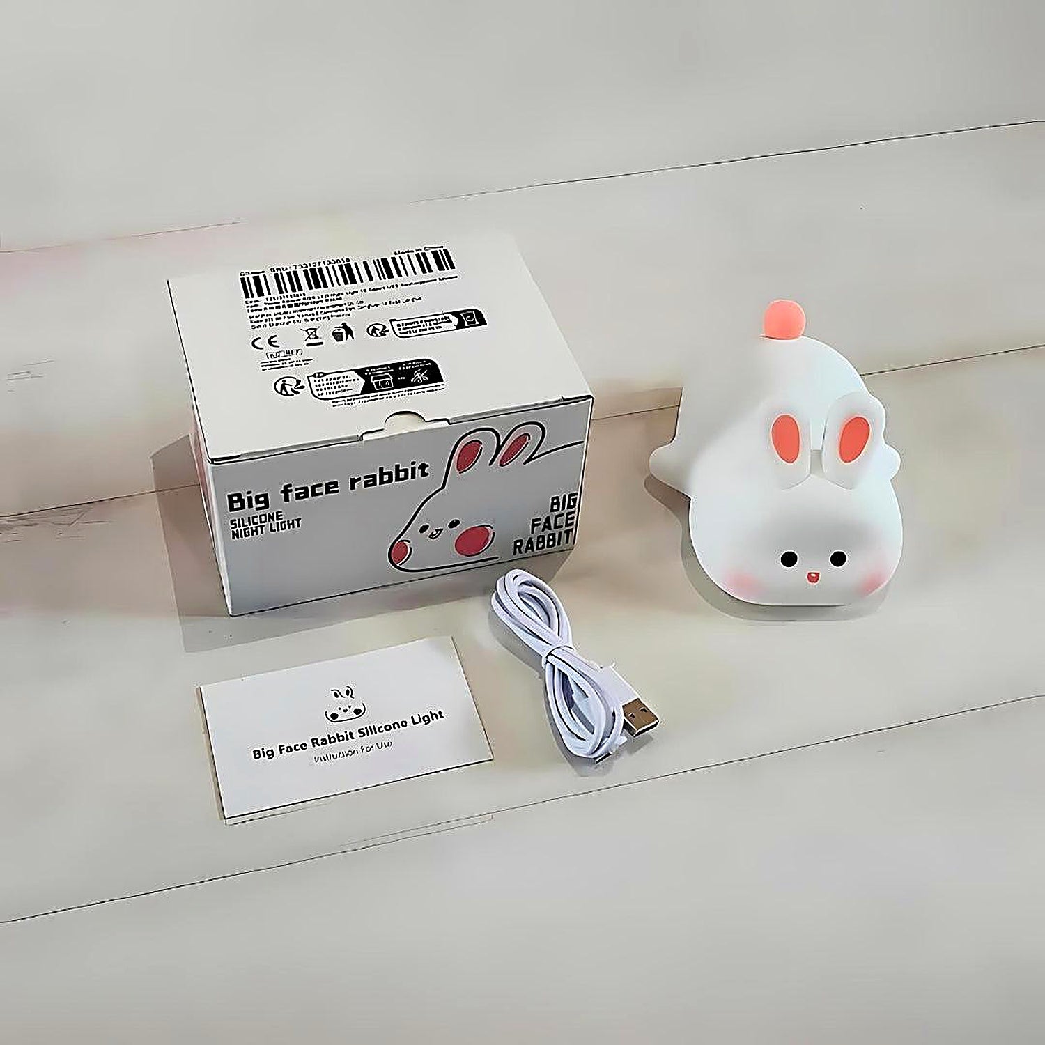 Big Face Rabbit Silicone Night Light